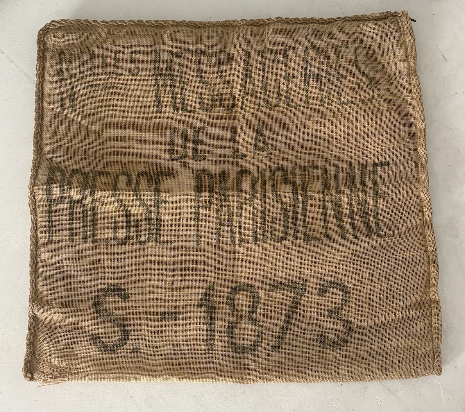 RARE RH-Restoration Hardware*Vintage French Burlap Pillow Cover* 22\