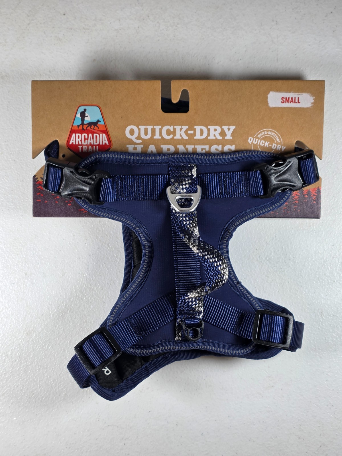 Arcadia Trail Quick-Dry Dog Harness Navy Blue Small Nwt