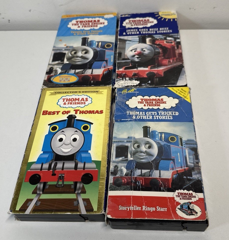 Lot of 4 Vintage Thomas The Tank Engine & Friends VHS Tapes