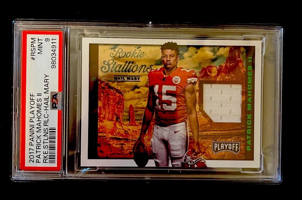Panini 2017 Playoff Patrick Mahomes II Rookie Stallions Hail Mary RS-PM PSA 9