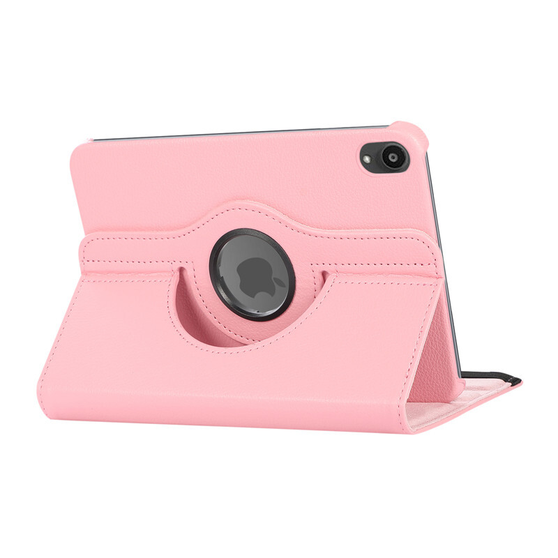 Fr iPad Mini 7th Gen 2024 A17 Pro A2995 Rotating Stand Case Flip Leather Cover-