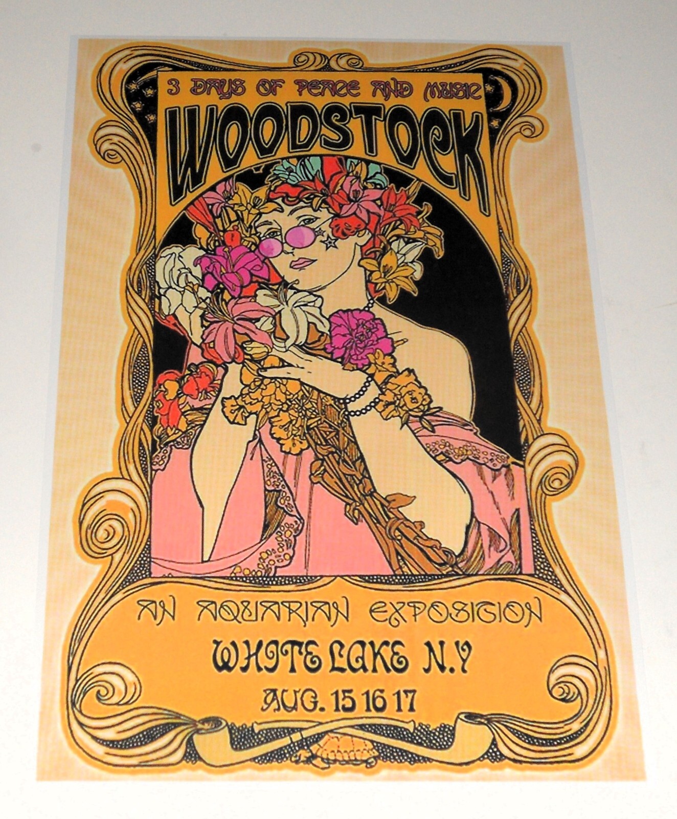 Large Woodstock 1969 Concert Poster, 19