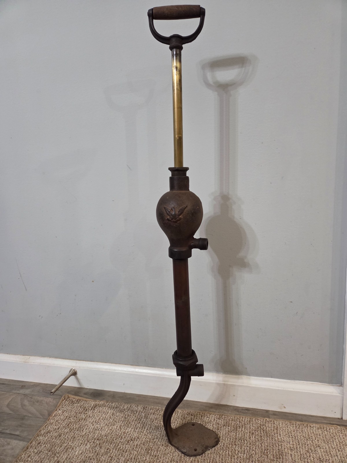 Antique 1880s/90s Rumsey & Co. Fig. 269 Brass & Iron Bilge Pump Embossed Eagle