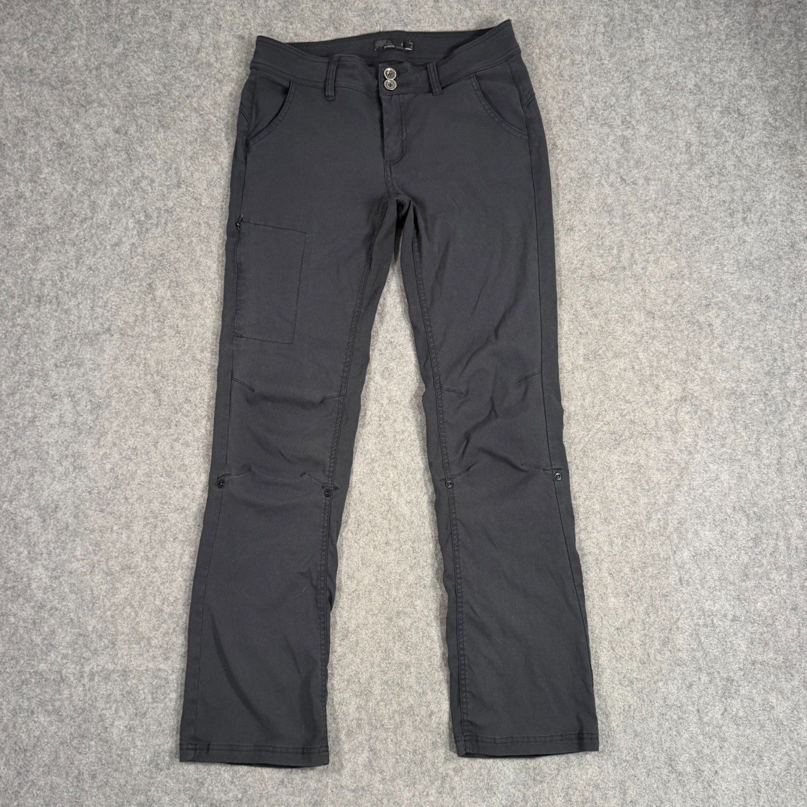 PrAna Black Halle Low Rise Bootcut Stretch Nylon Hiking Pants Women\'s Size 4
