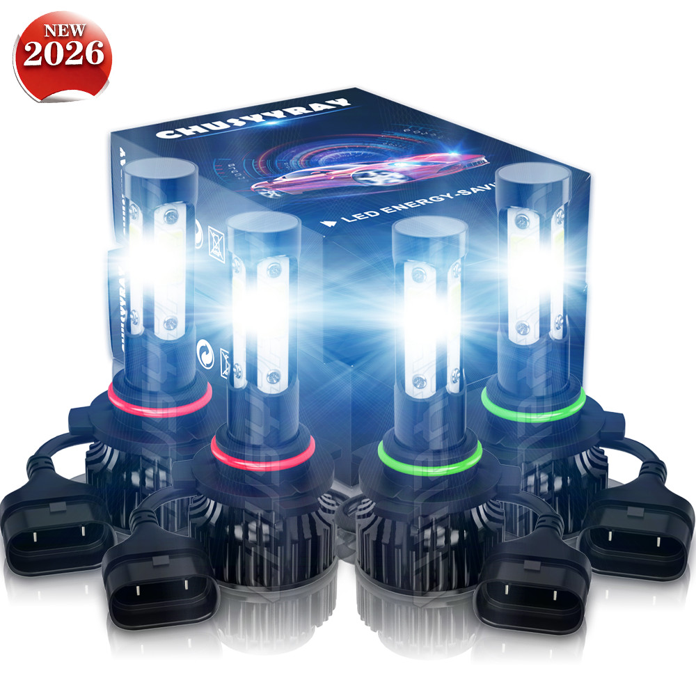 9005 9006 Bombillos LED Focos Para Carro Luz De Coche Faros Faro 10000K 4pcs