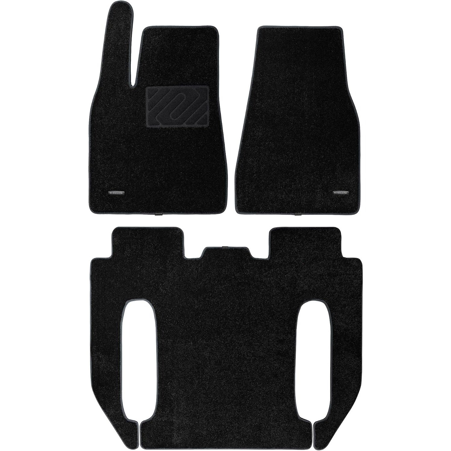 Carpet Floor Mats for 2021-2023 Tesla Model X 6 Seater, 3pc, WENNEBIRD Superior