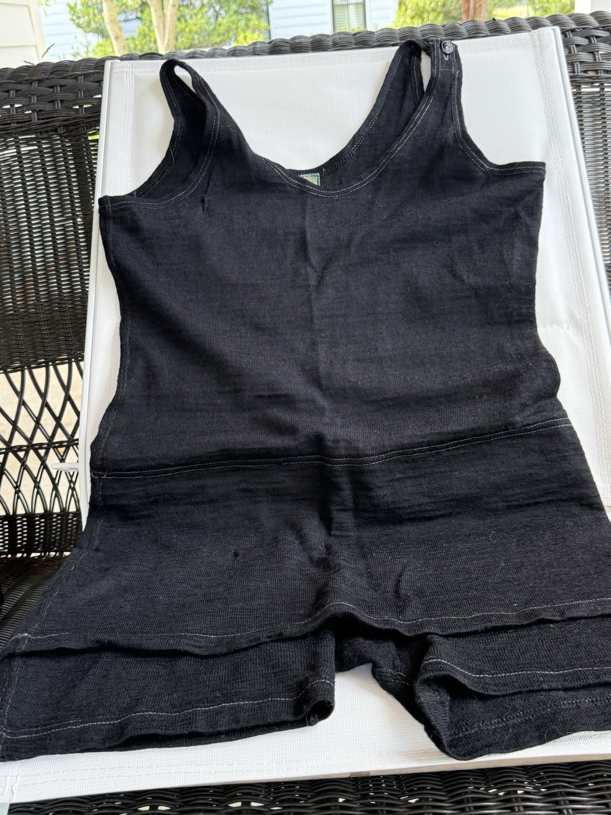 Vintage Ladies Black Wool Swim Suit Early 1920s By:GoldSmith - Cincinnati, Ohio