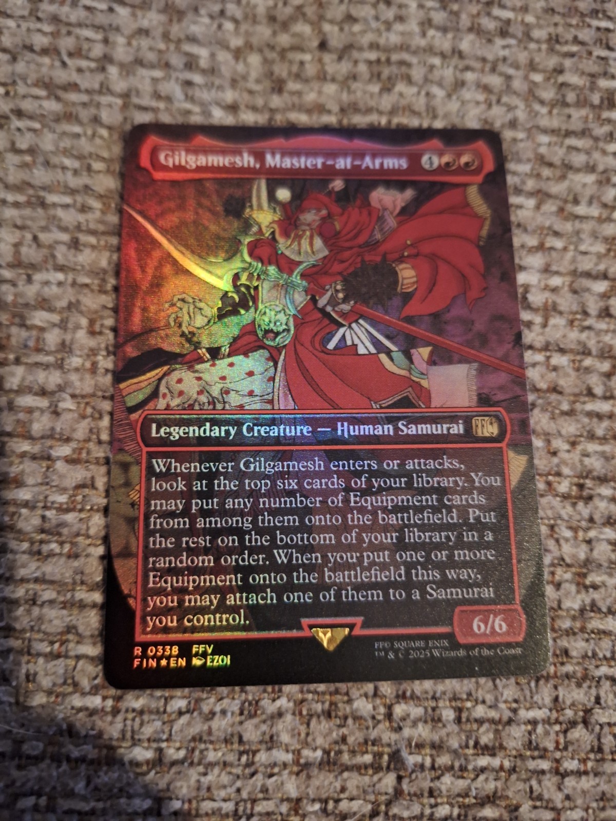 Gilgamesh, Master-at-Arms Borderless Foil Final Fantasy 0338 MTG Nm