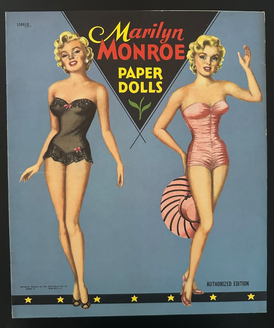 1953 Original Vintage SAALFIELD -Marilyn Monroe Beautiful PaperDolls - UNCUT