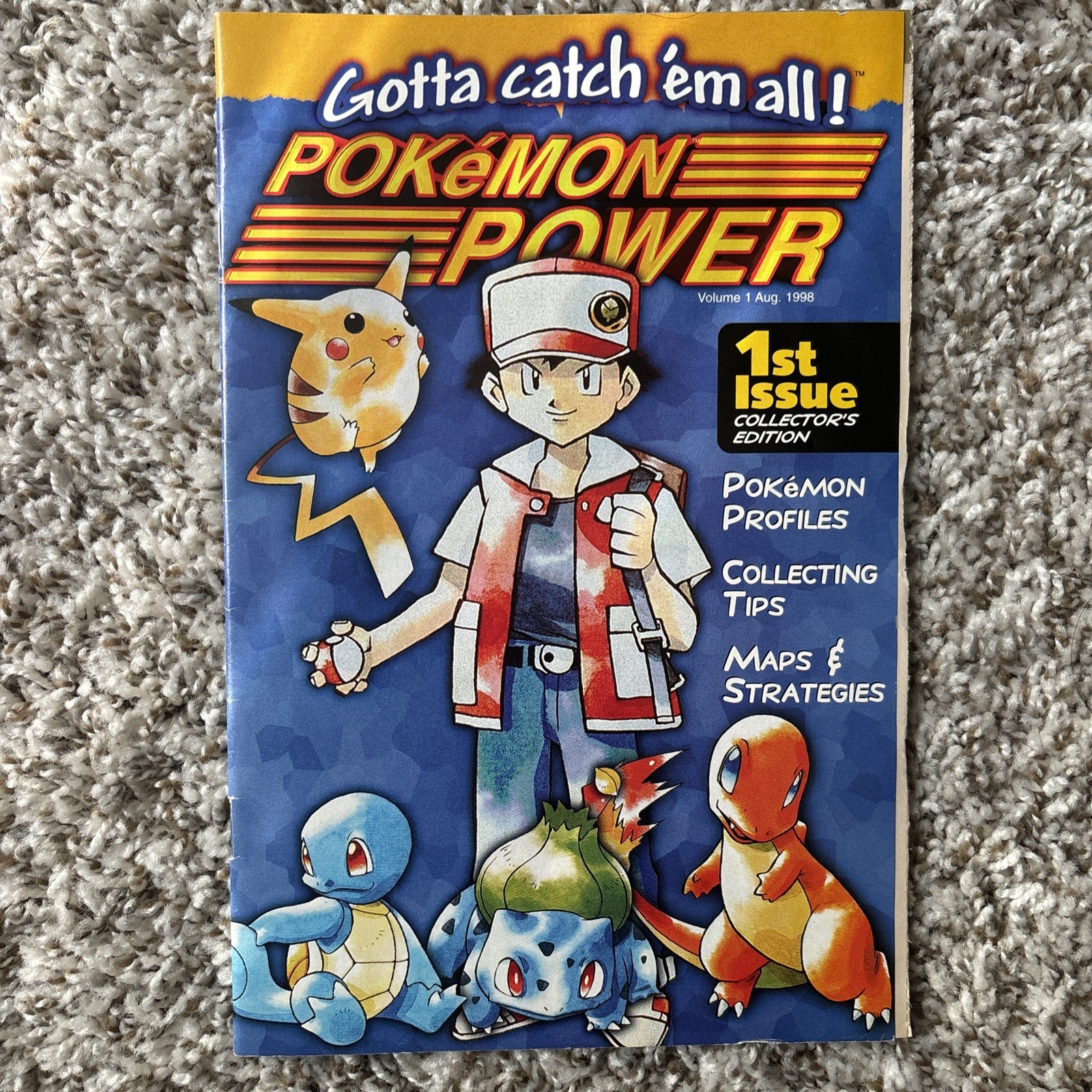 Nintendo Power Magazine Pokémon Collector's Series Vol. 1 1998 Red Pikachu