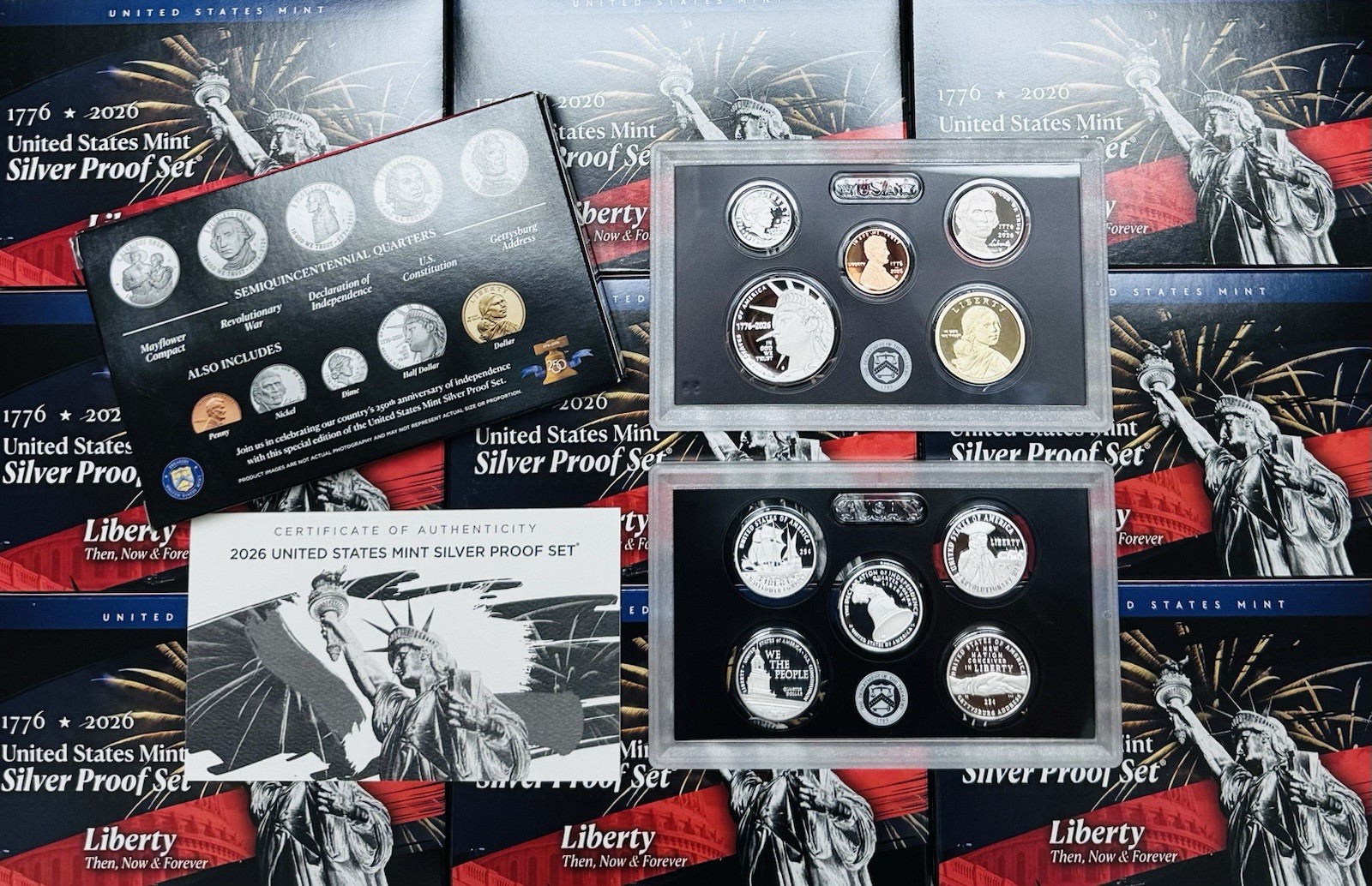 2026-S Semiquincentennial Silver Proof Set Of 10 Coins Original Box - COA.#C2108