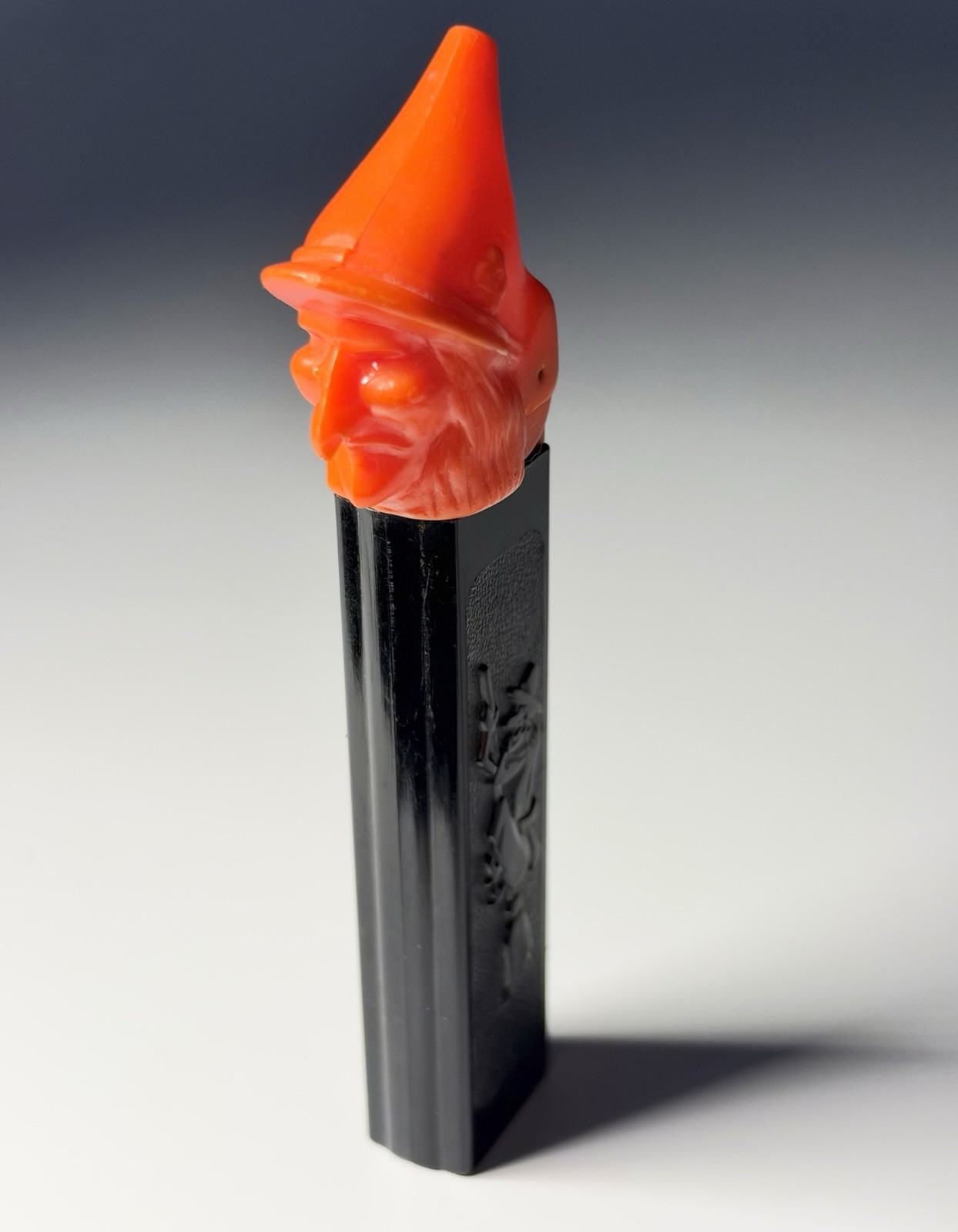 Vintage 1957 Pez Dispenser Witch Orange & Black No Feet Made Austria Halloween