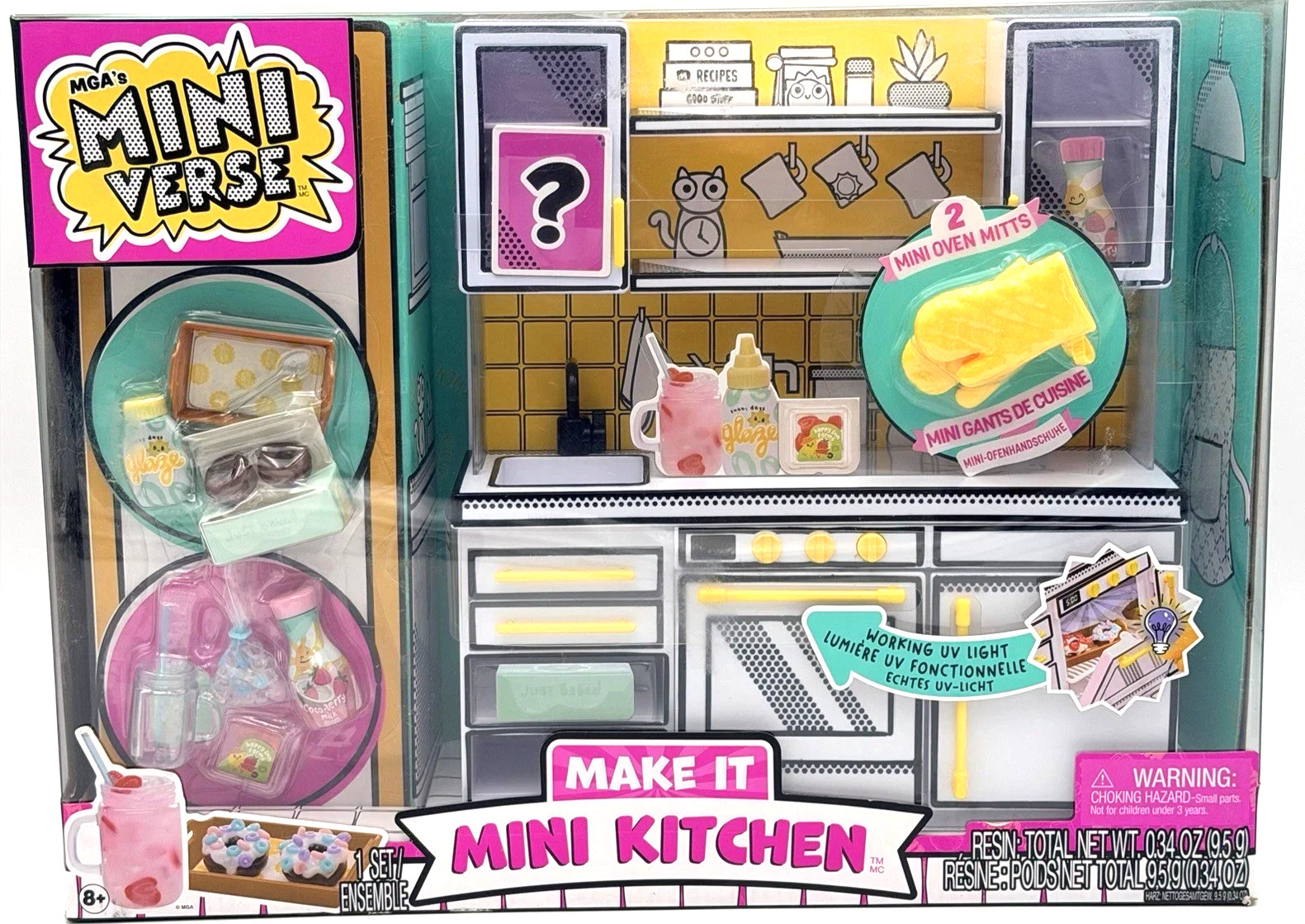 MGA's Miniverse Make It Mini Kitchen Playset With UV Light / NEW sealed