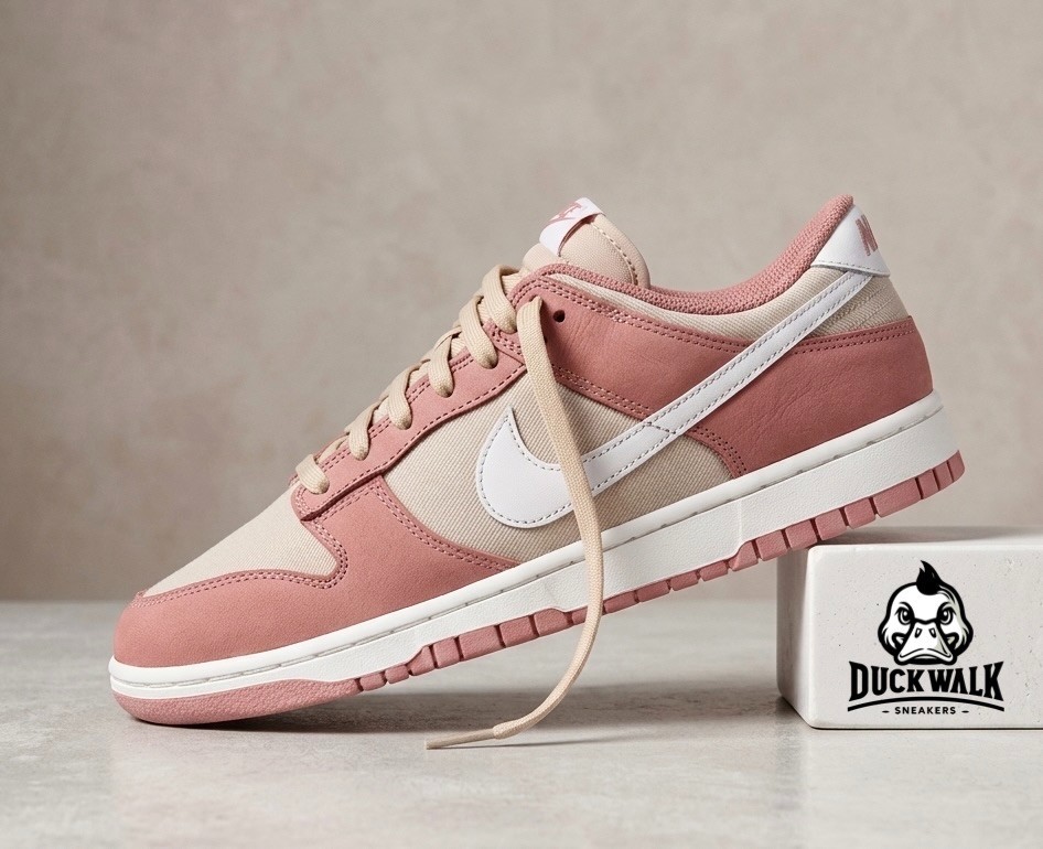 Nike Dunk Low Retro PRM Red Stardust Pink White FB8895-601 Men\'s Sizes NEW