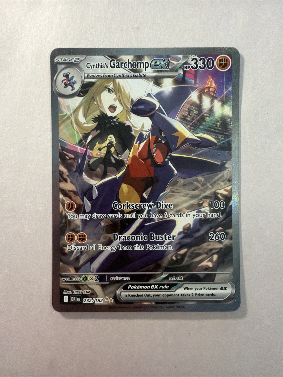 Pokemon TCG Cynthia’s Garchomp ex 232/182 SV10: Destined Rivals Near Mint Pokemon TCG Cynthia’s Garchomp ex 232/182 SV10: Destined Rivals Near Mint