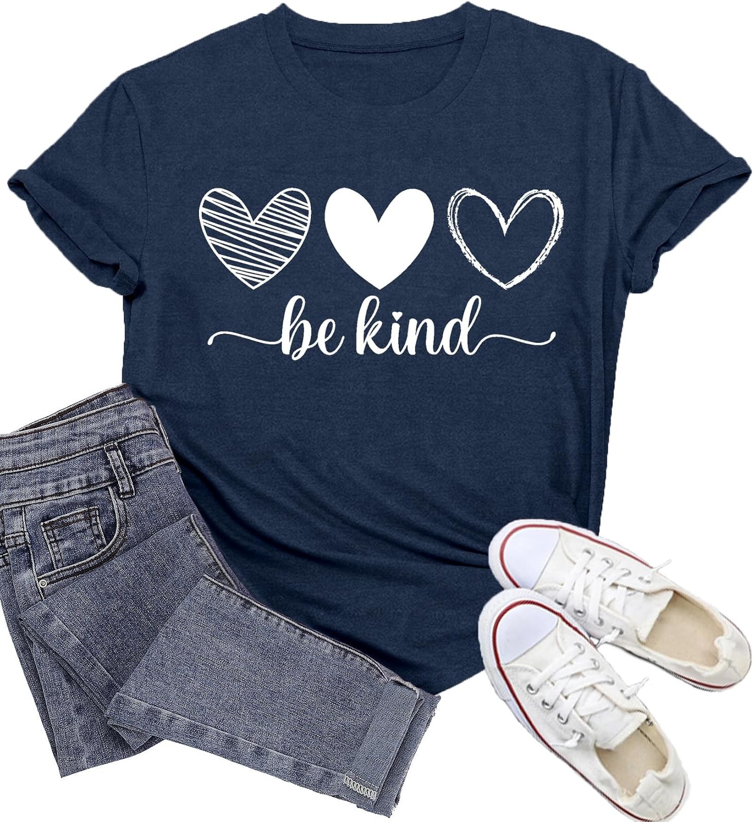 Be Kind Tie Dye T-Shirt for Women - Inspirational Teacher Top