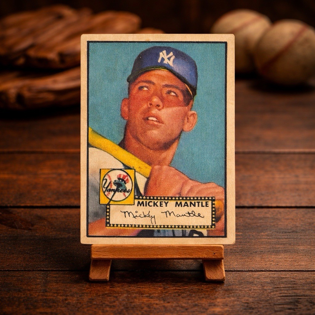 Vintage-Style Souvenir • Mickey Mantle 1952-Inspired Rookie Novelty Display Card