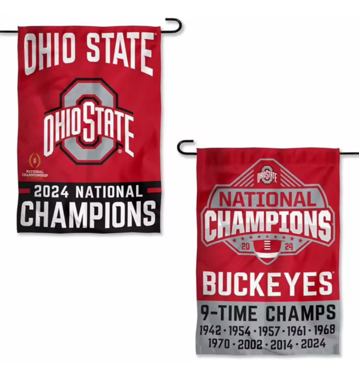 Ohio State Buckeyes Champs GARDEN FLAG 12” X 18” Ohio State Premium Garden Flag