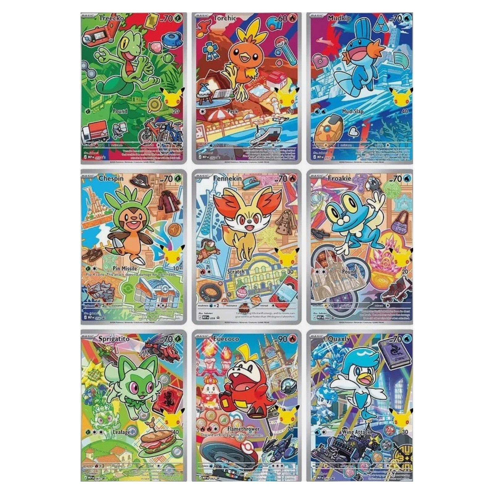 Pokemon First Partner Series 3 Illustration Full Set Of 9 Cards Pack Fresh Pokemon First Partner Series 3 Illustration Full Set Of 9 Cards Pack Fresh