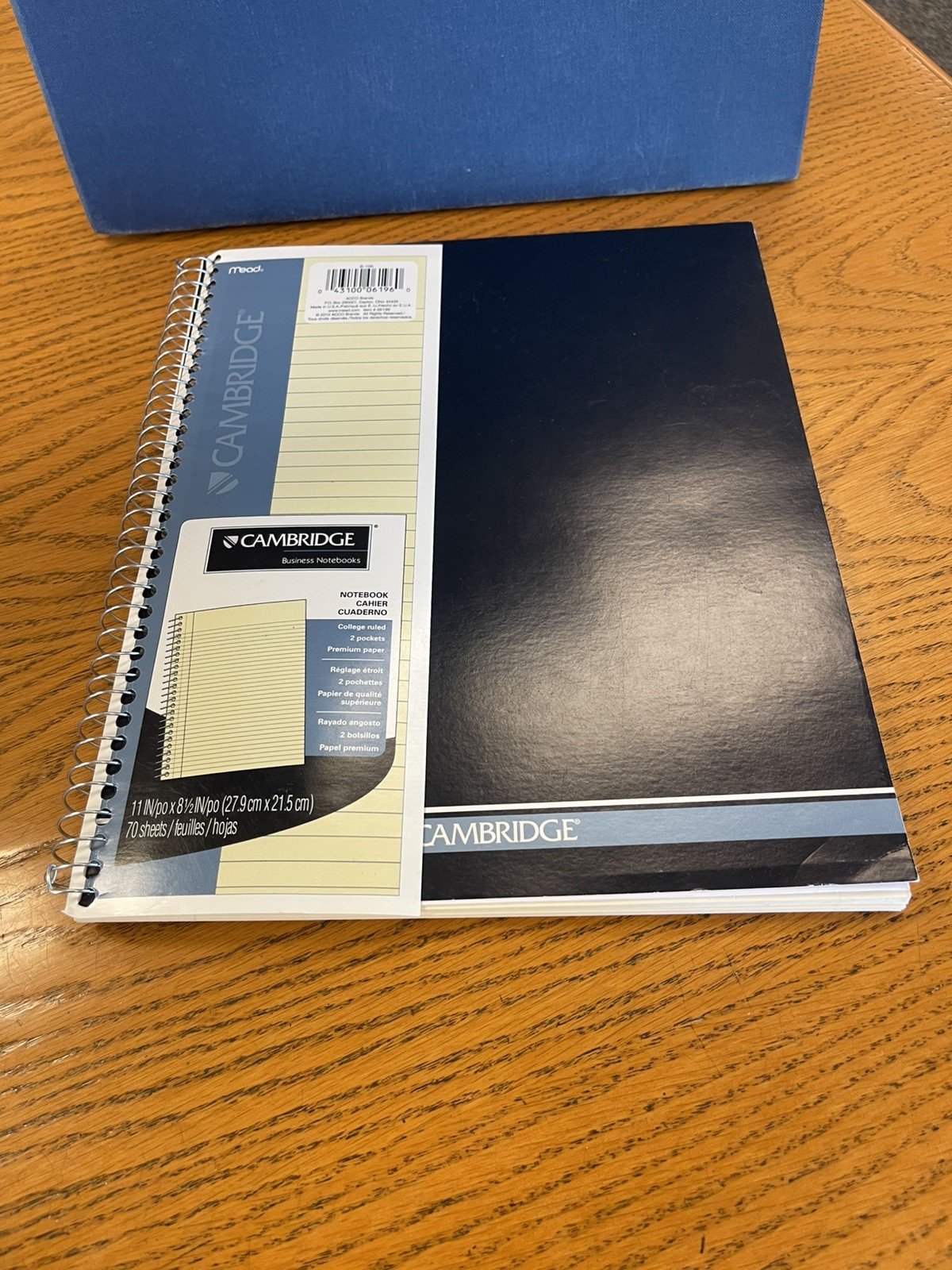 Vintage CAMBRIDGE Limited Business Notebook MEAD Dark Blue Legal Ruled NEW 06196