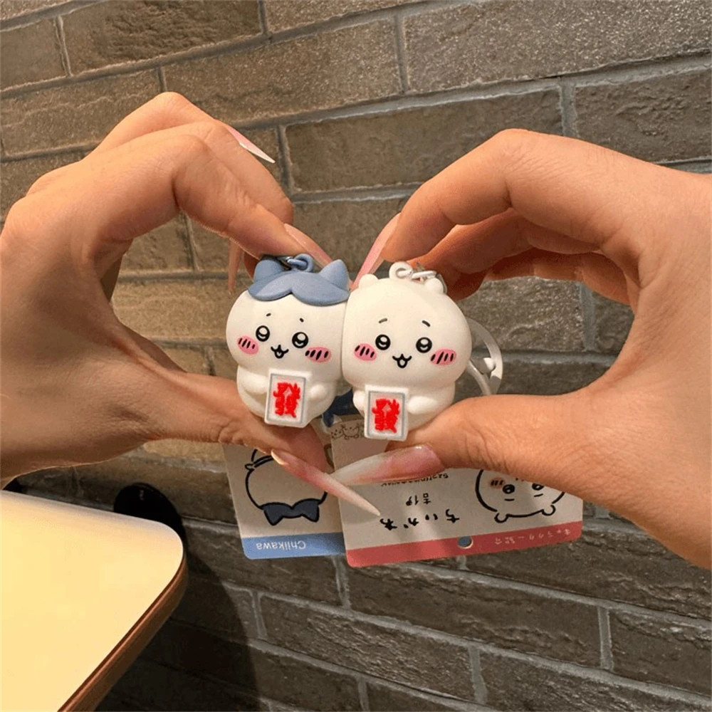 Chiikawa Magnetic Keychain Cute Cartoon Hachiware Chiikawa Doll Pendant Keychain