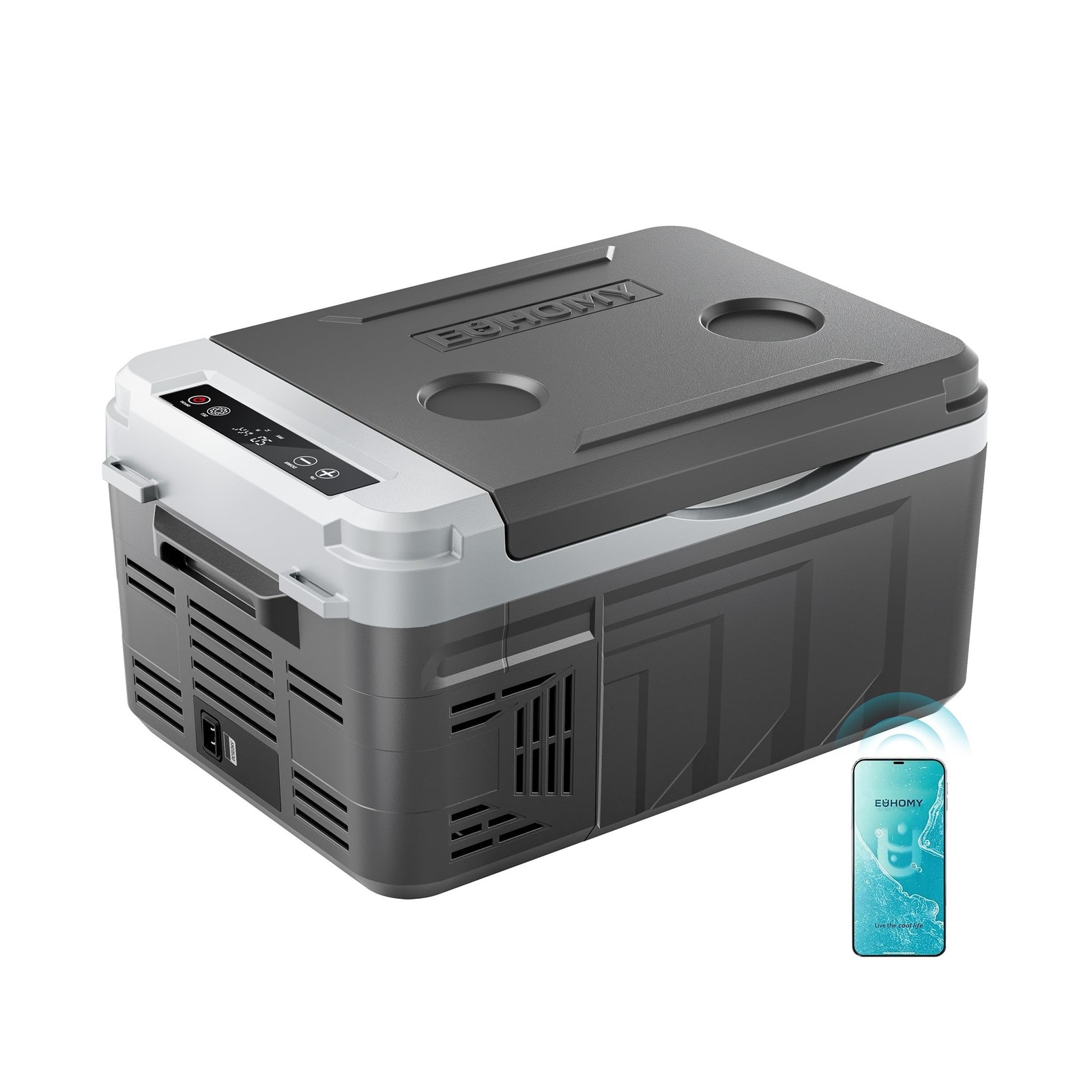 EUHOMY 12QT 12V Car Fridge - App Control, Portable Cooler EUHOMY 12QT 12V Car Fridge - App Control, Portable Cooler