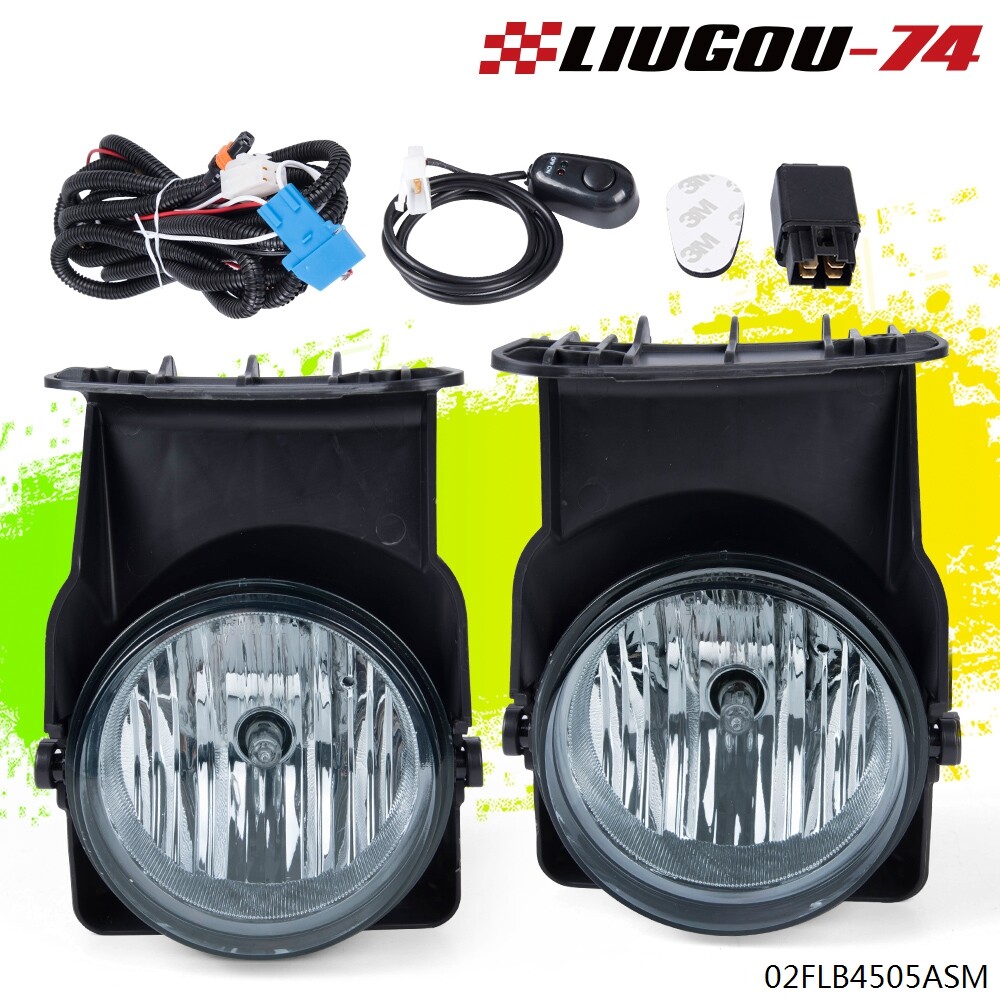 Fit For 2003-2006 GMC Sierra 1500 2500 3500 Fog Lights+Wiring+Switch w/Bulbs