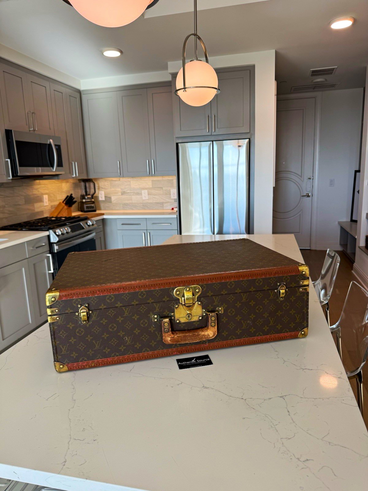 Authentic Louis Vuitton Bisten Trunk RARE Monogram Vintage