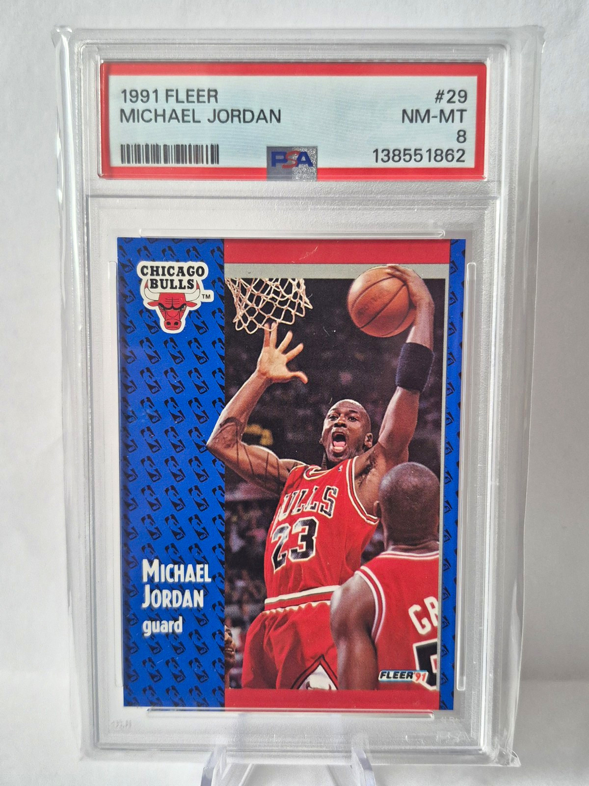 1991-92 Fleer Michael Jordan #29 PSA 8 NM-MT Chicago Bulls HOF Card