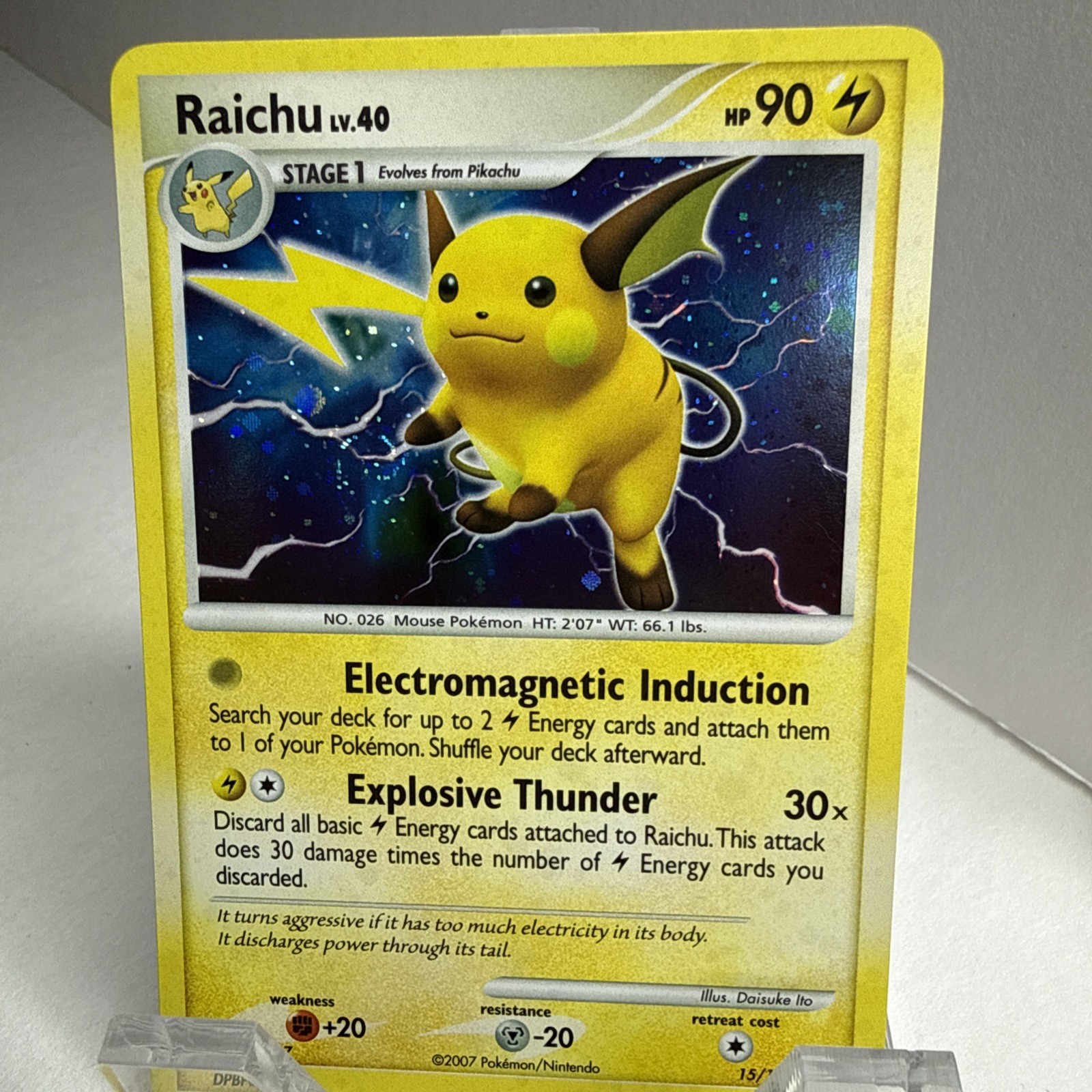 Pokemon: Raichu 15/123 - Mysterious Treasures - Holo Rare - NM