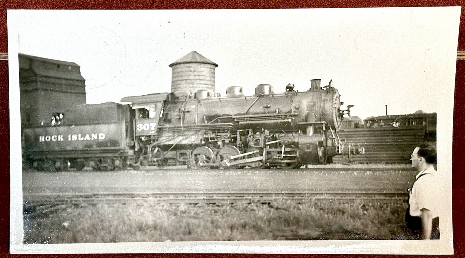 Rock Island 307 S-53 0-8-0 Steam Switcher Original Photo c1950