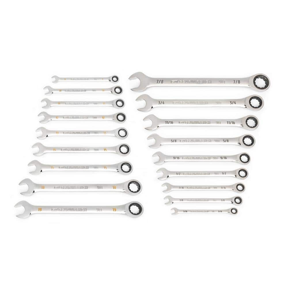 GEARWRENCH 90-Tooth Combination Ratcheting Wrench Set 18-Piece