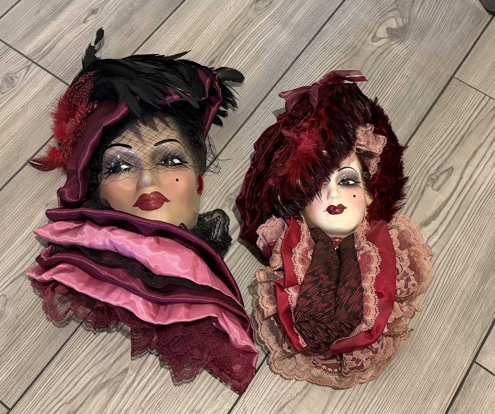 Vintage Unique Creations San Francisco Art Deco Lady Face Wall Masks Decor