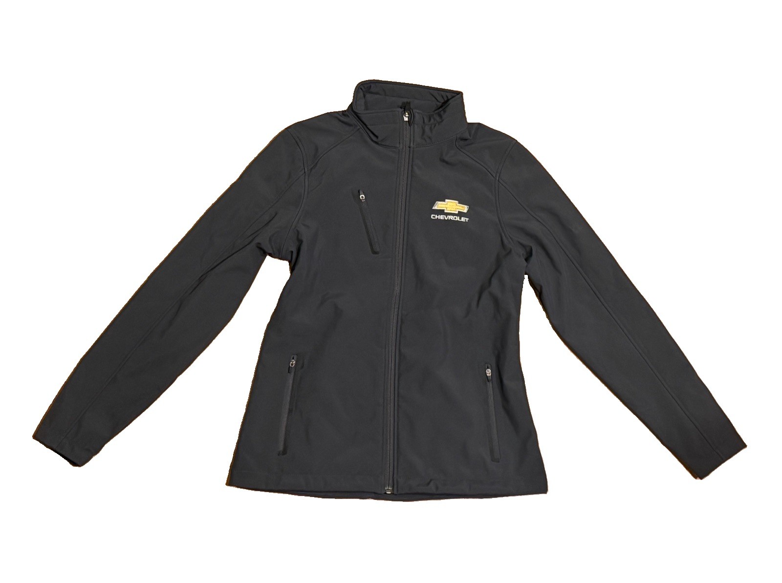 CHEVROLET Womens Port Authority Zip Jacket Size SMALL Gray Chevy Trucks CHEVROLET Womens Port Authority Zip Jacket Size SMALL Gray Chevy Trucks