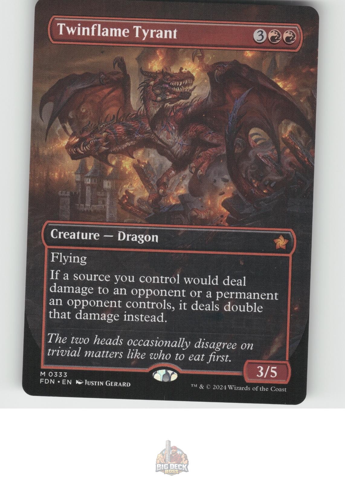 TWINFLAME TYRANT (BORDERLESS)| |FOUNDATIONS|NM|MAGIC: THE GATHERING