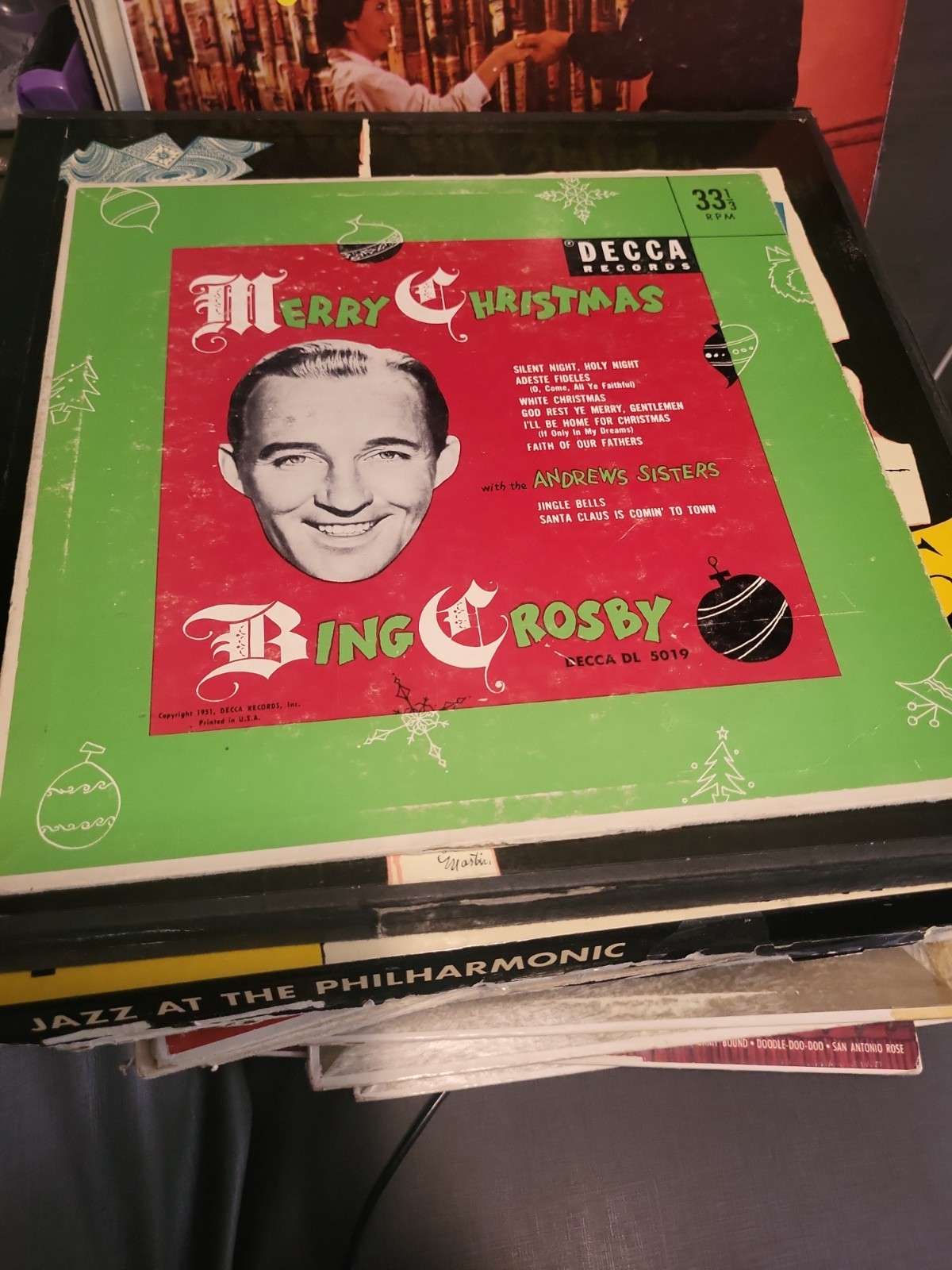 Bing Crosby & Andrews Sisters 1945 Merry Christmas Vinyl LP Decca DL 5019 33 RPM