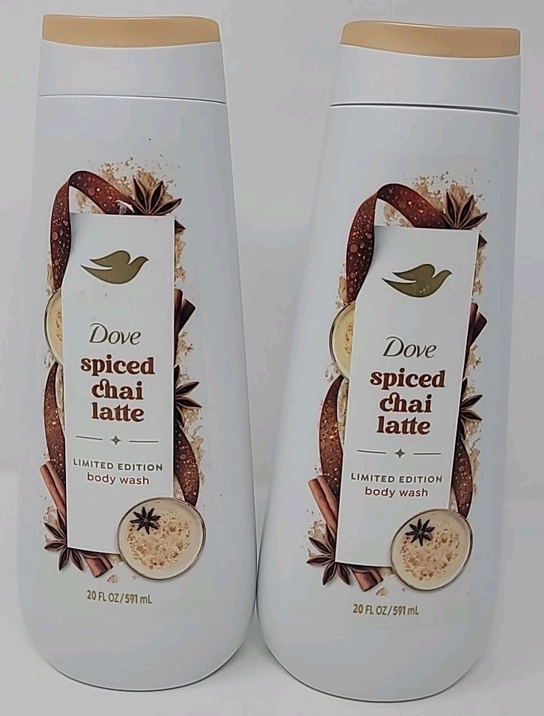 Dove Spiced Chai Latte Body Wash 20oz (2 Pack) – Limited Edition