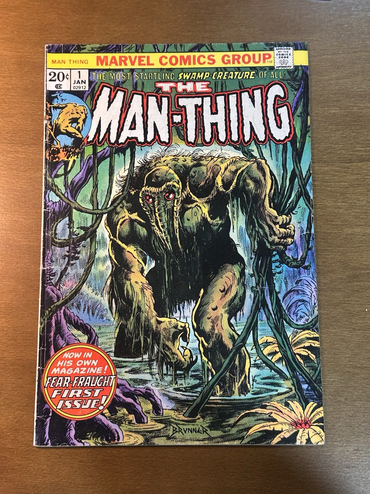The Man-Thing #1 (1974) Key 1st Solo Series Frank Brunner Cover Marvel Comics VF