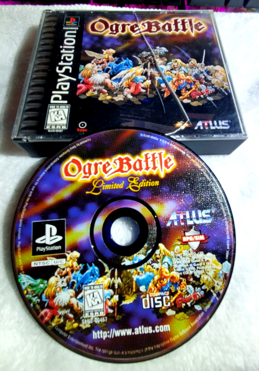 OGRE BATTLE - Limited Edition (PS1 Playstation) Atlus RPG game Rare