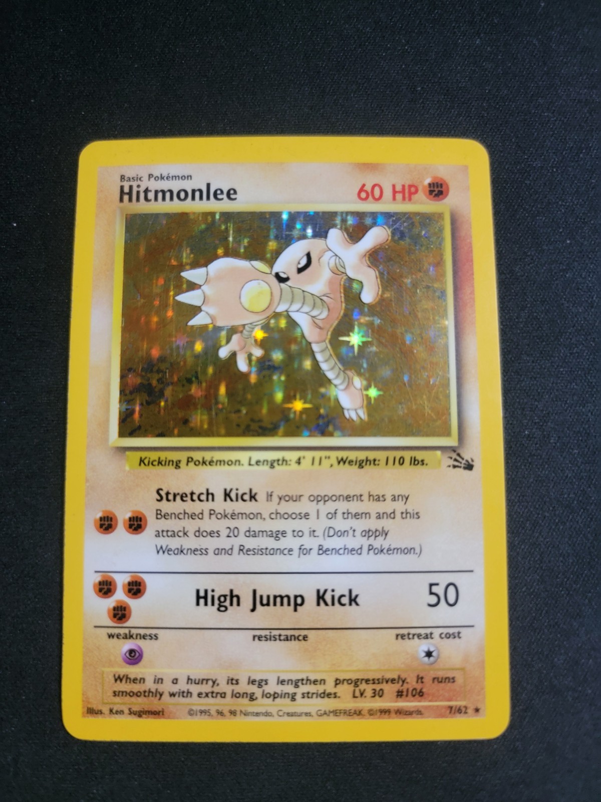 Hitmonlee 7/62 Fossil Holo LP/MP Hitmonlee 7/62 Fossil Holo LP/MP