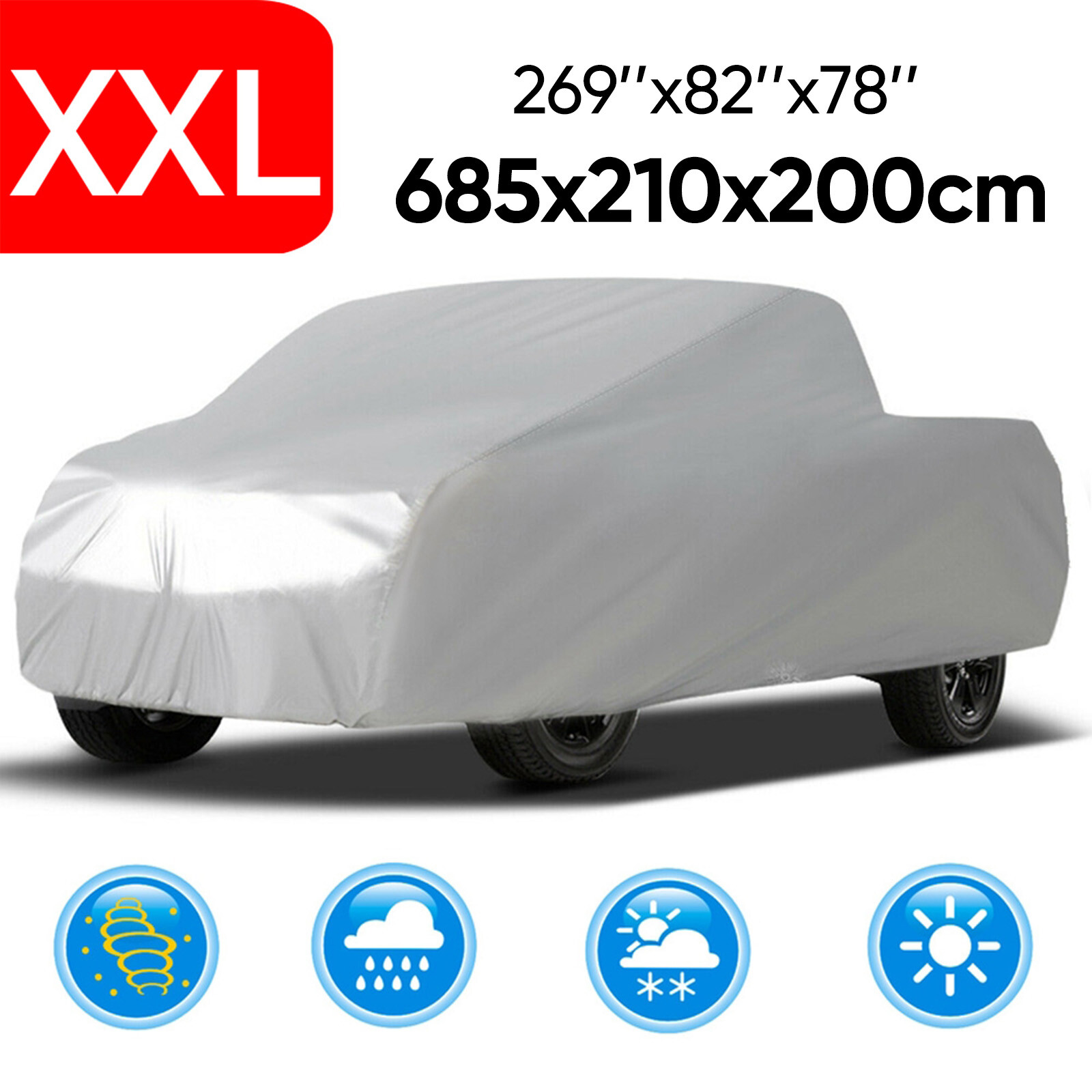 NEVERLAND Pickup Truck Car Cover Outdoor Breathable Waterproof Sun UV Protector