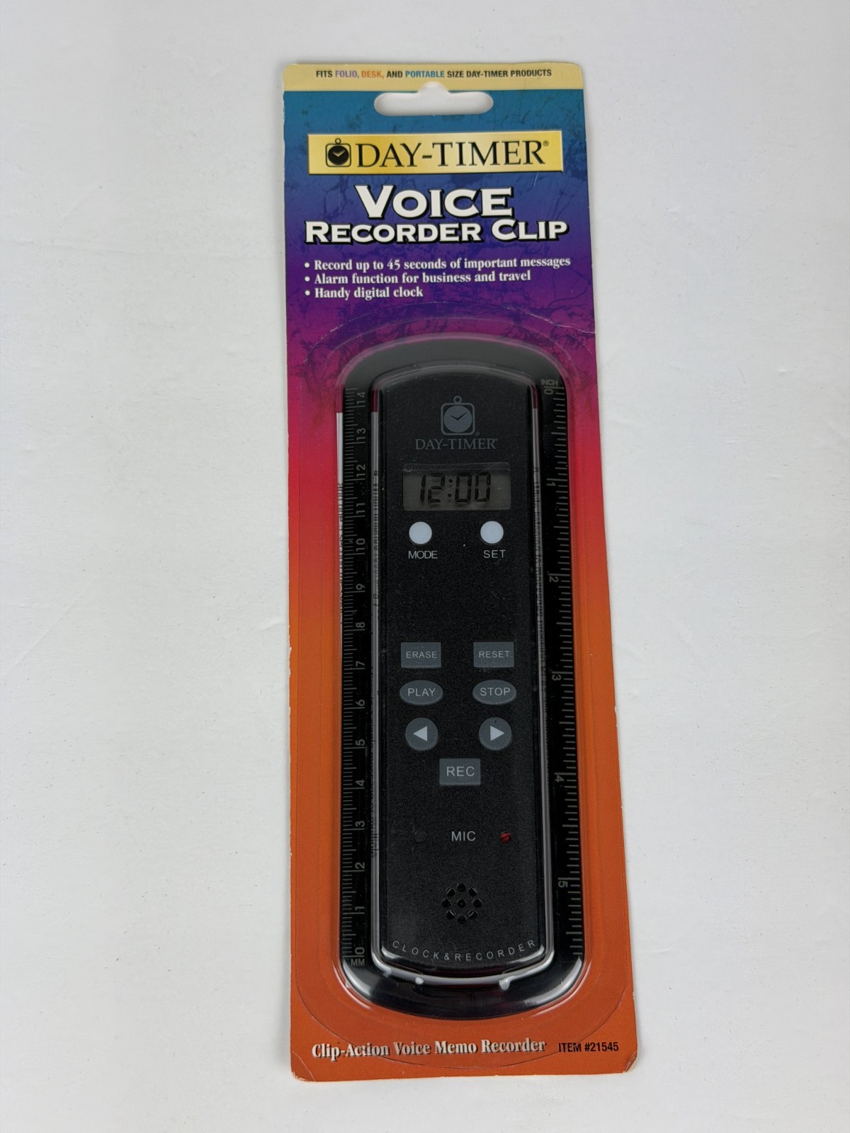 NOS Vtg Day-Timer Voice Recorder Clip Organizer Planner Ring Binder Hard To Find