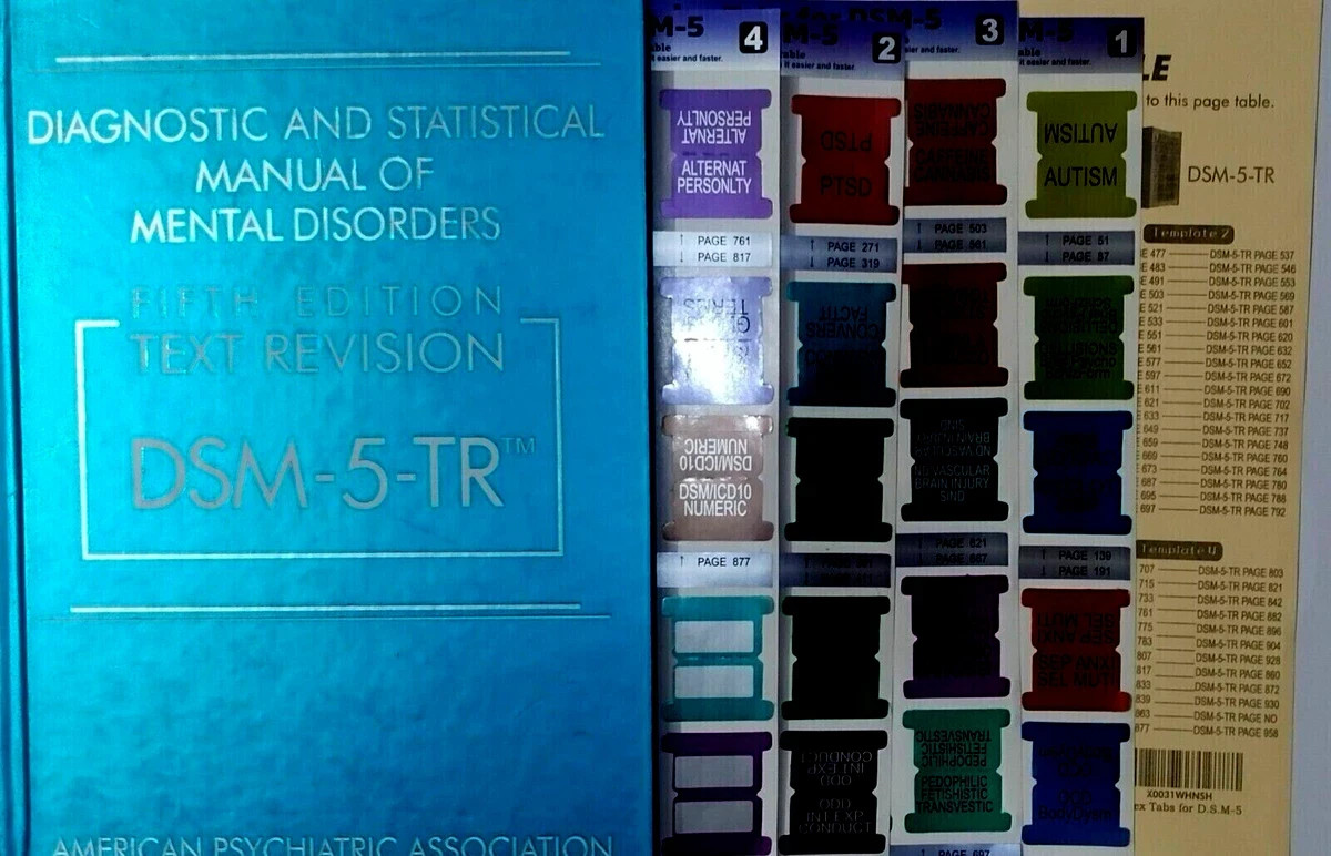 Diagnostic and Statistical Manual DSM 5 TR HARDCOVER with Colored Index tabs