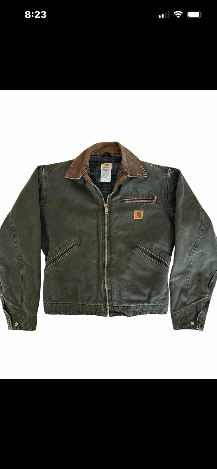 Carhartt Vintage Detroit J97 MOS Green Blanket Lined Workwear Jacket Small USA Carhartt Vintage Detroit J97 MOS Green Blanket Lined Workwear Jacket Small USA