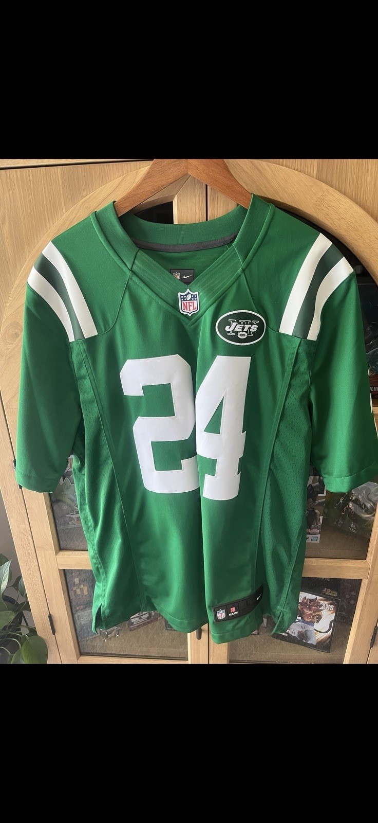 Nike New York Jets Darrelle Revis #24 Color Rush 2015 RARE. Large Men\'s Nike New York Jets Darrelle Revis #24 Color Rush 2015 RARE. Large Men\'s