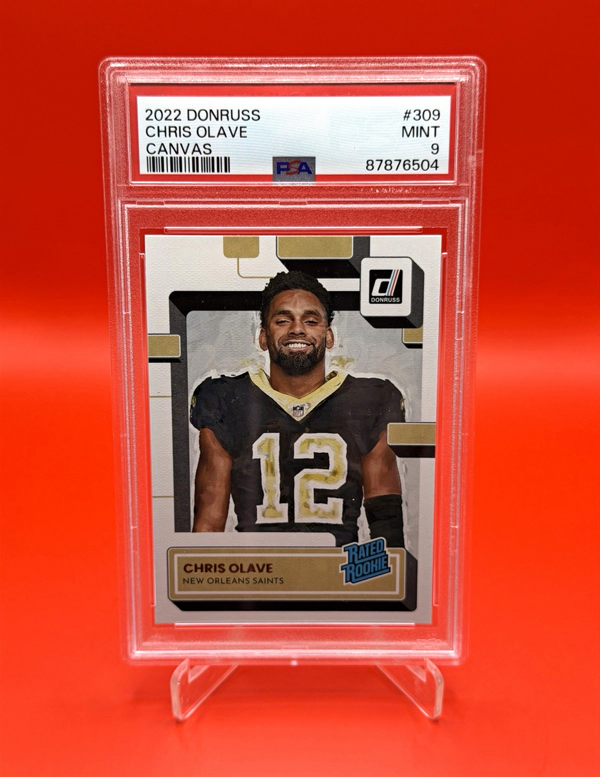 2022 Panini Donruss Rated Rookie Chris Olave #309 Canvas 2022 Panini Donruss Rated Rookie Chris Olave #309 Canvas