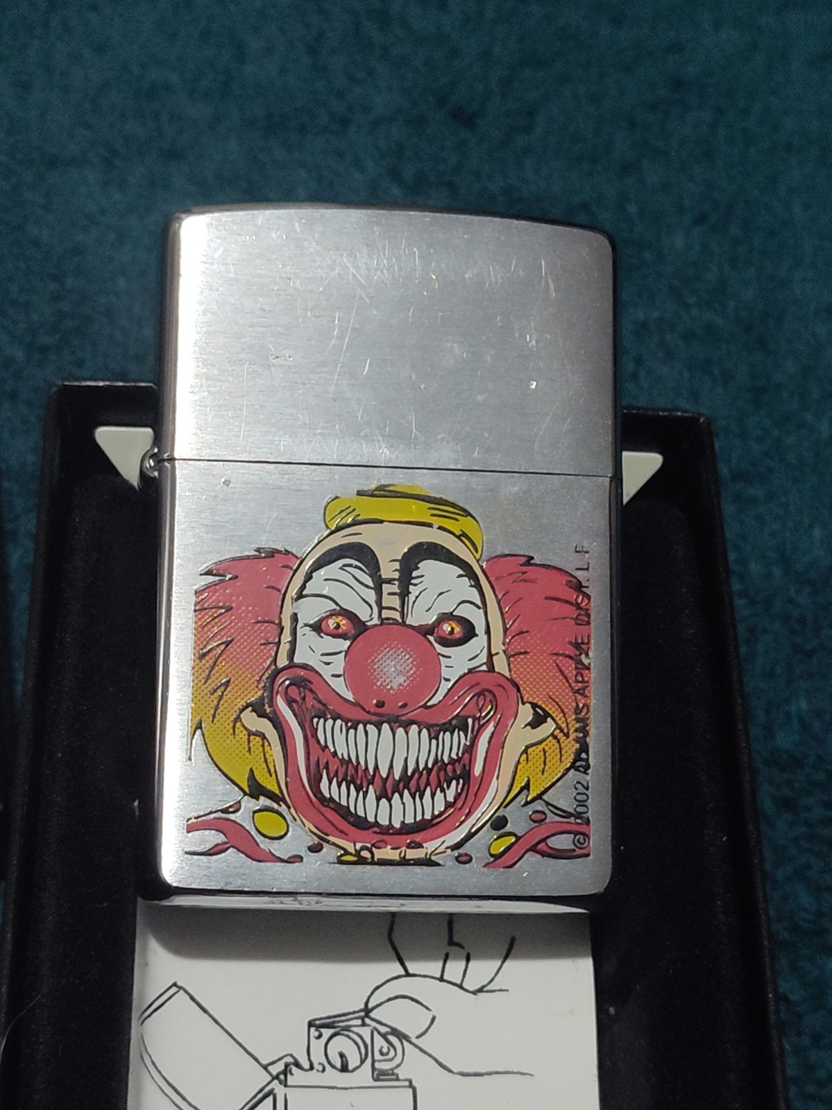 Vintage 2002 Evil Killer Clown Zippo Lighter 🤡