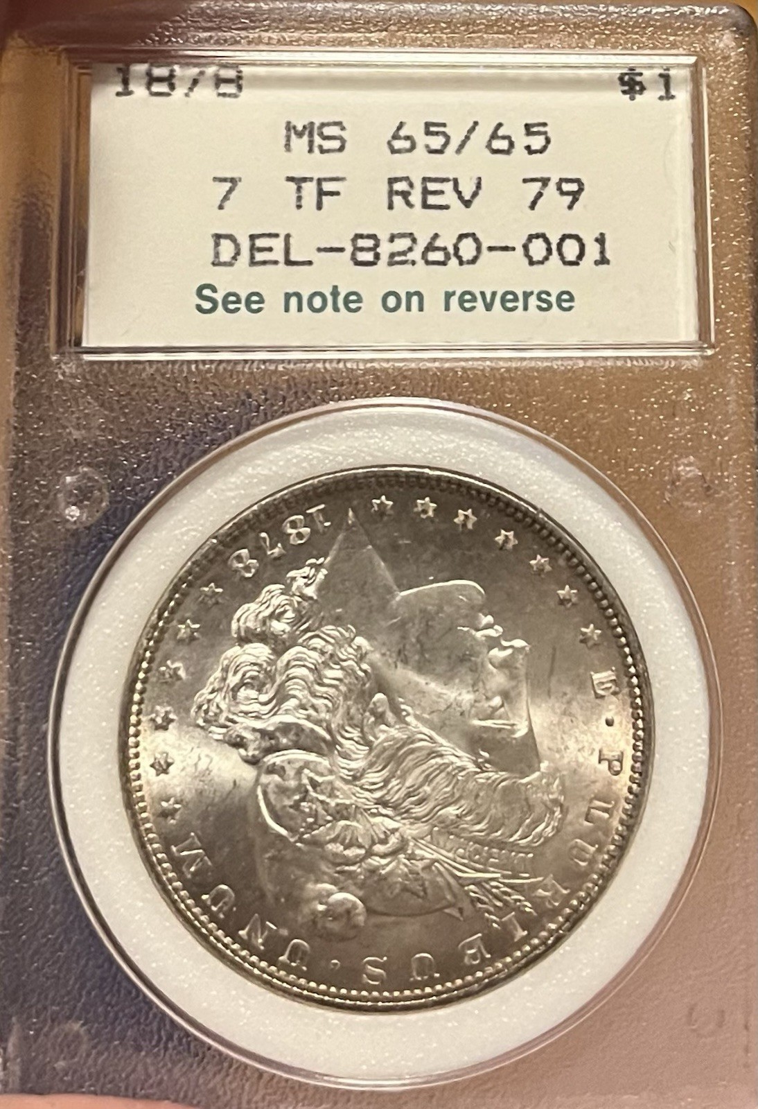 1878 7TF Rev.79 Gem Uncirculated Morgan Silver Dollar