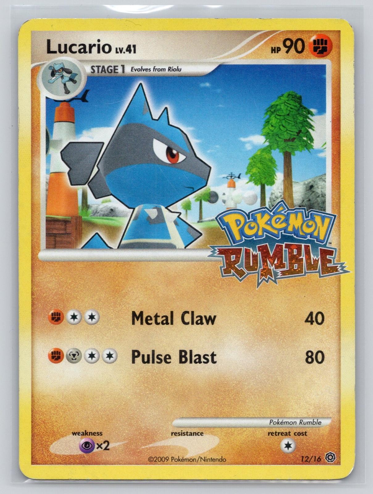 2009 MP Lucario 12/16 Pokemon Rumble Pokemon 2009 MP Lucario 12/16 Pokemon Rumble Pokemon