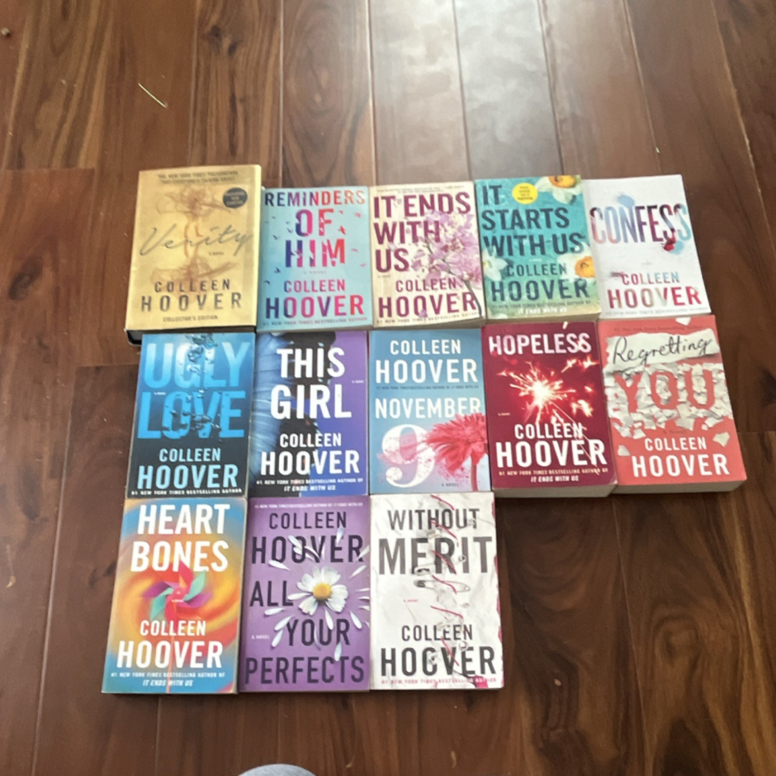 Colleen Hoover Romance Books Lot: Verity Collector\'s Ed, Heart Bones, Ugly Love
